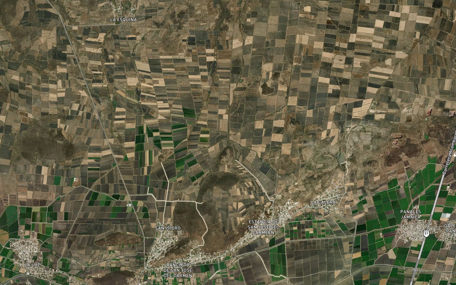 Satellite map of the El Calero
