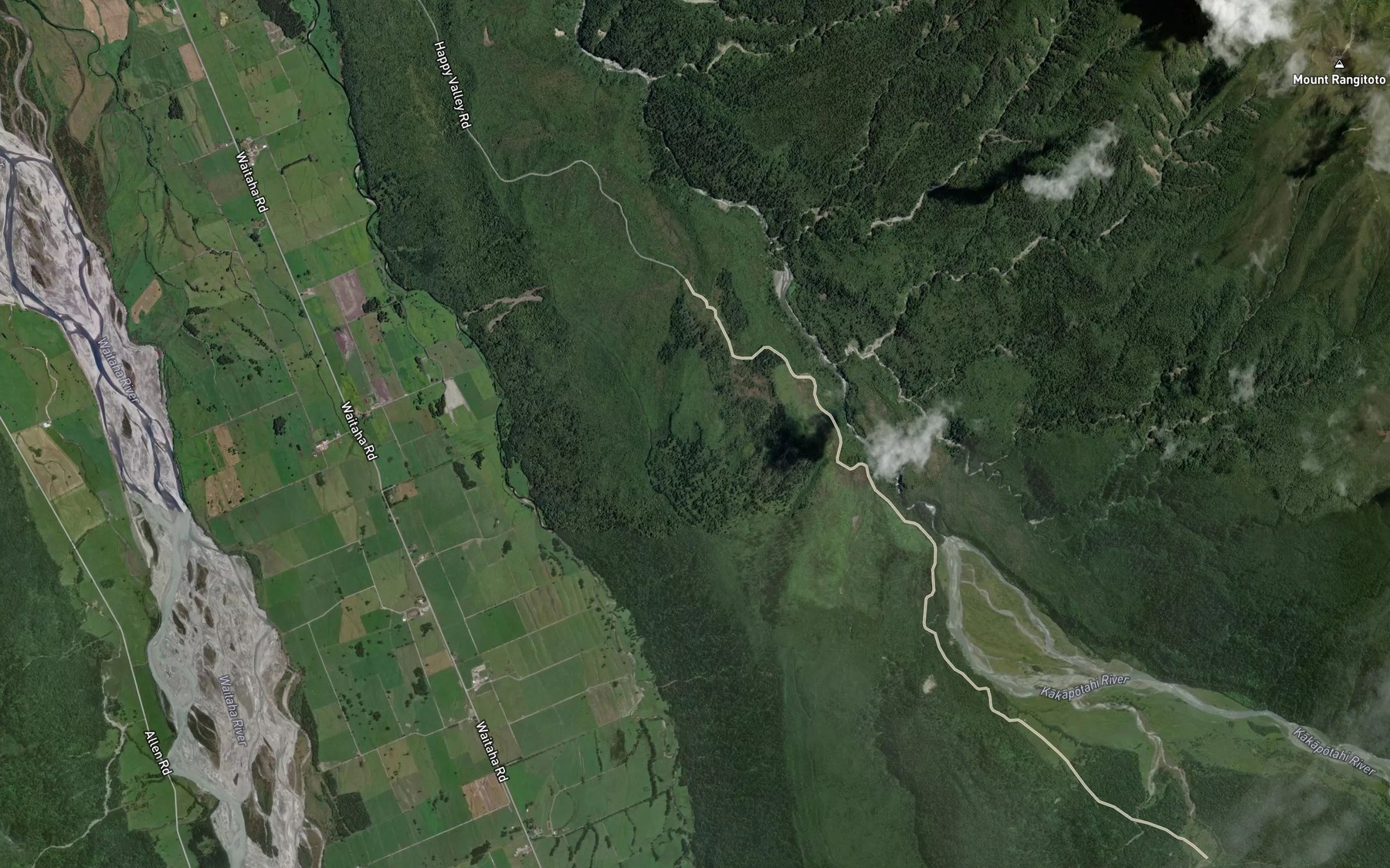 Satellite map of the Cool Creek