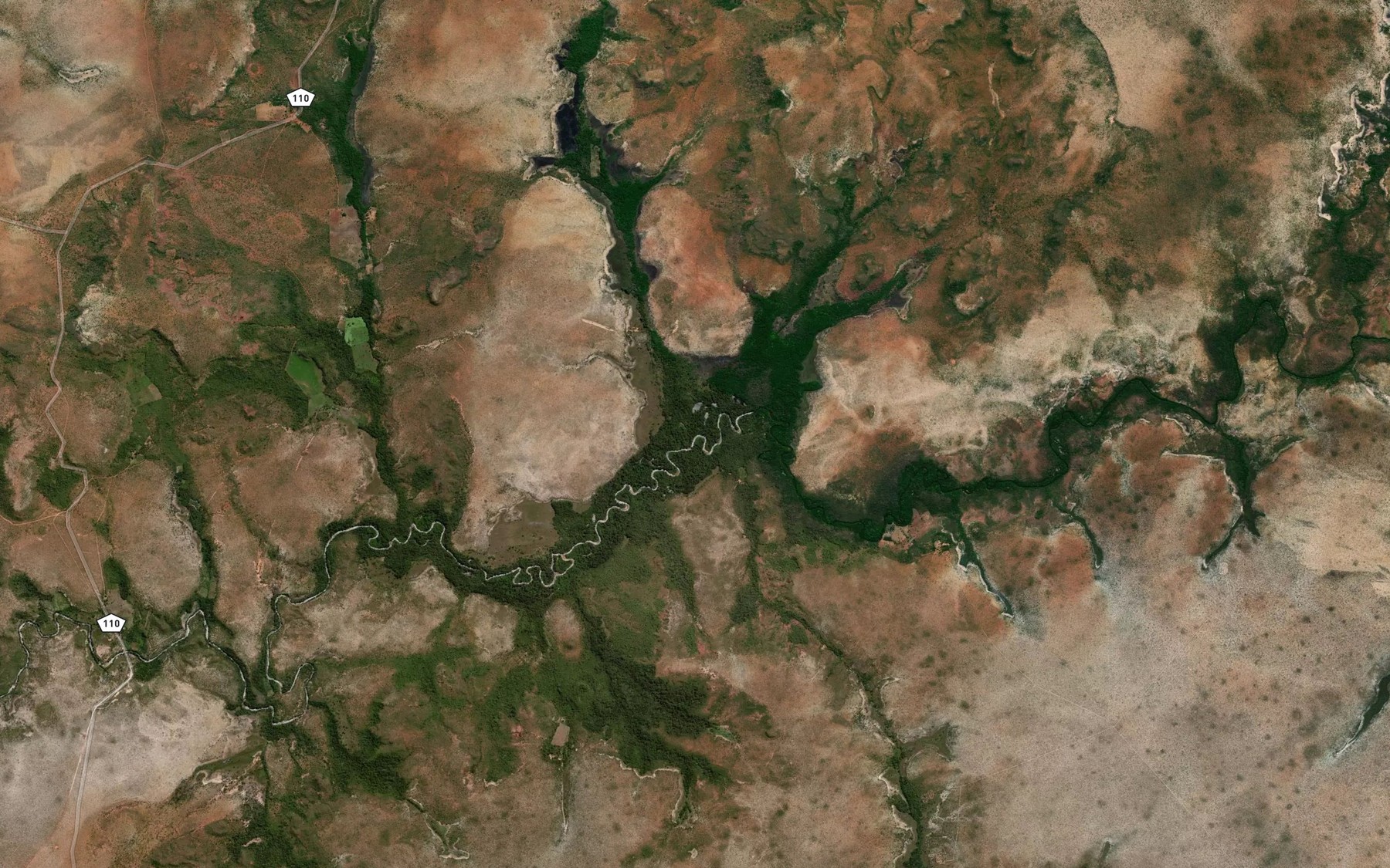 Satellite map of the Ribeirao Buenos Aires