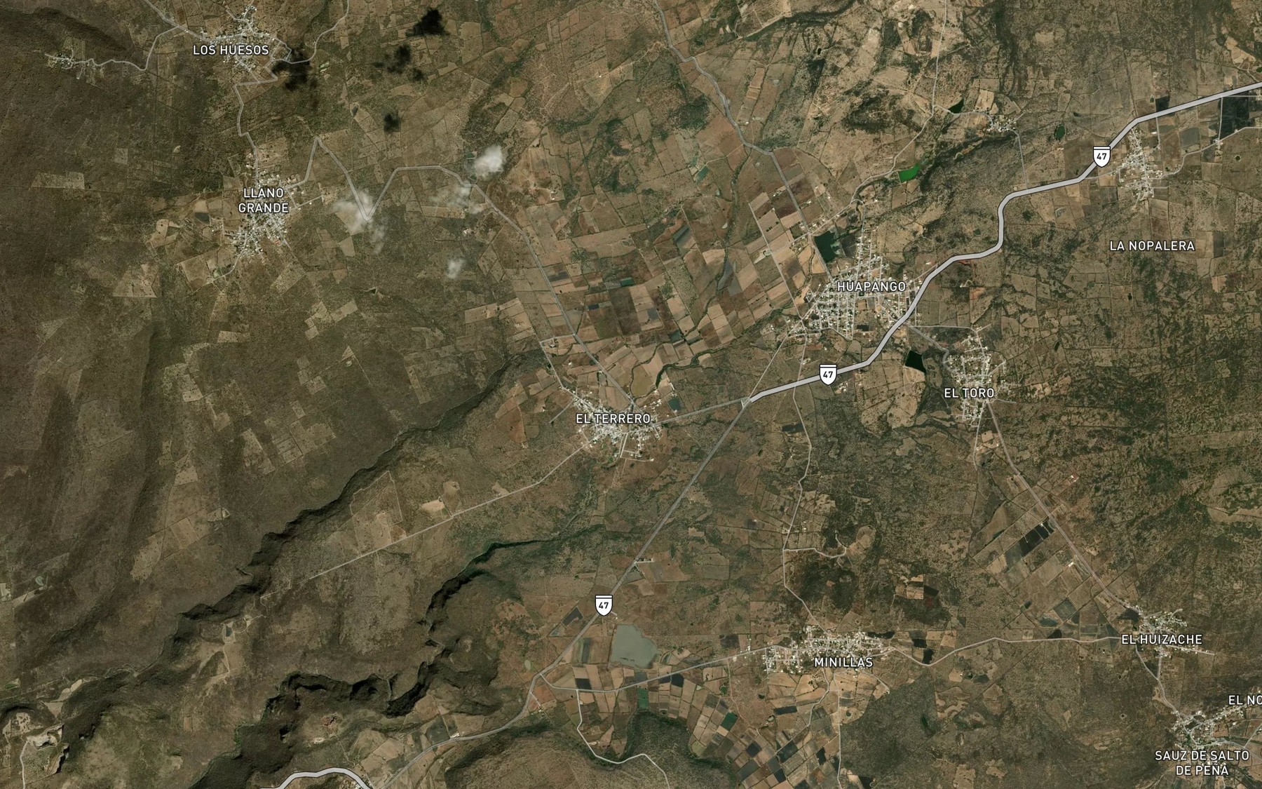 Satellite map of the La Chata