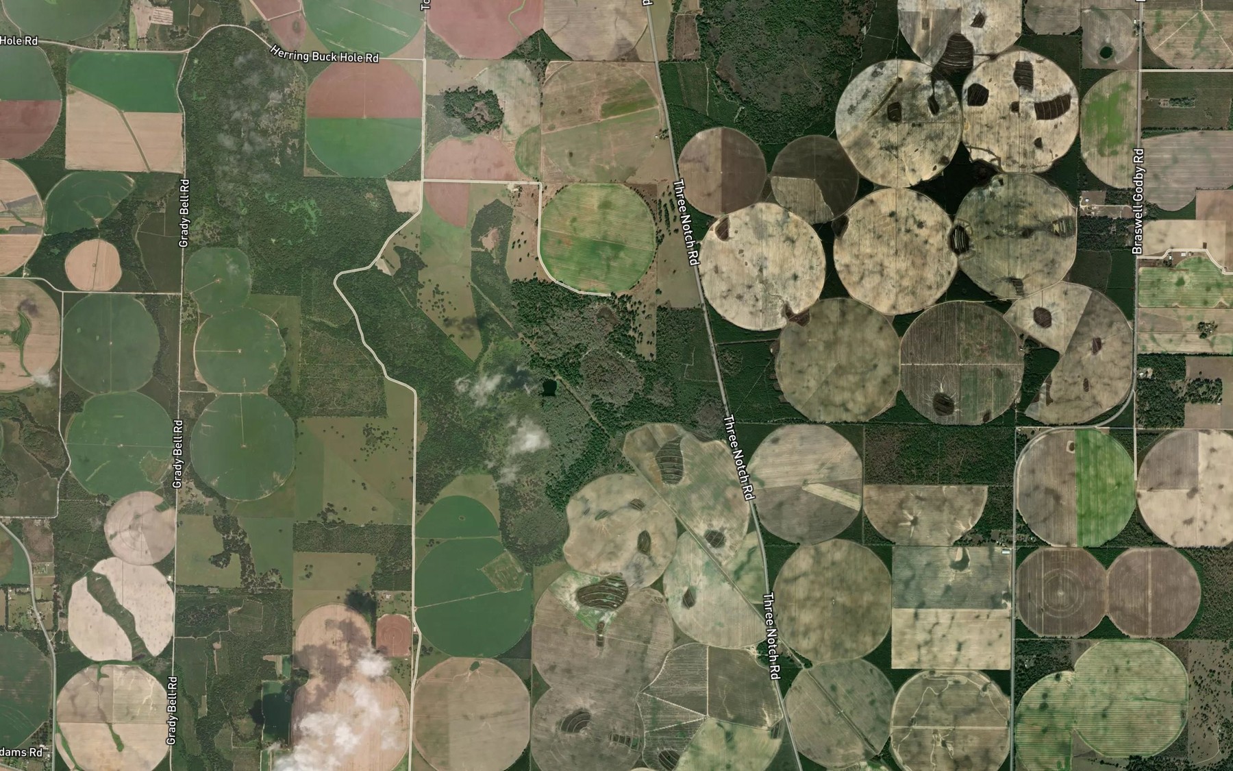 Satellite map of the Log Lake