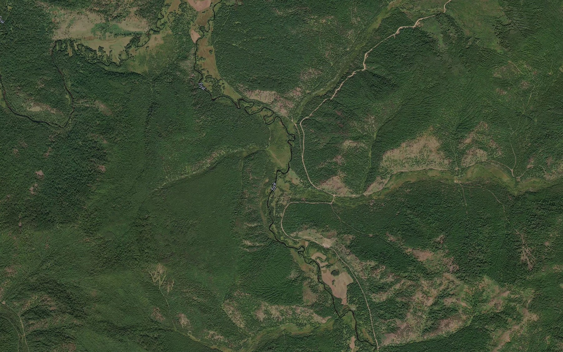 Satellite map of the Poperechnaya