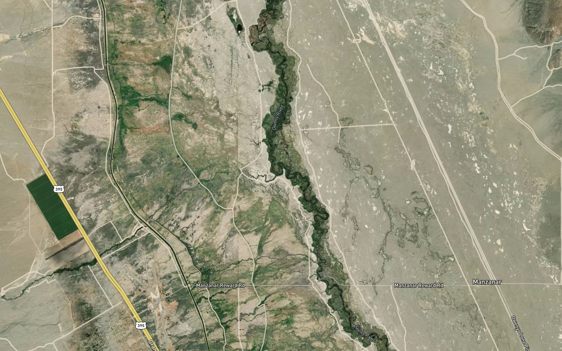 Satellite map of the Shepherd Creek