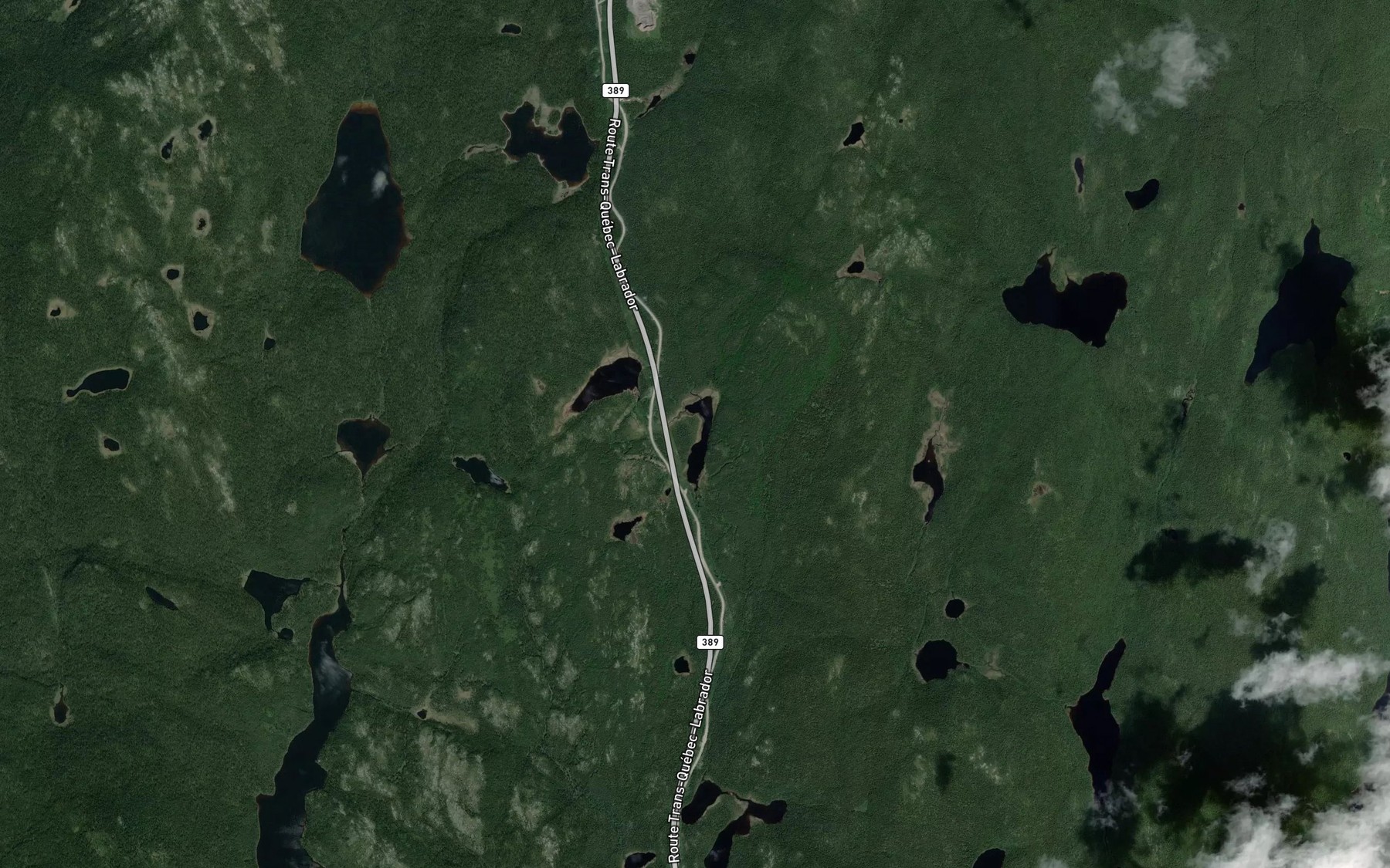 Satellite map of the Lac Lalonde