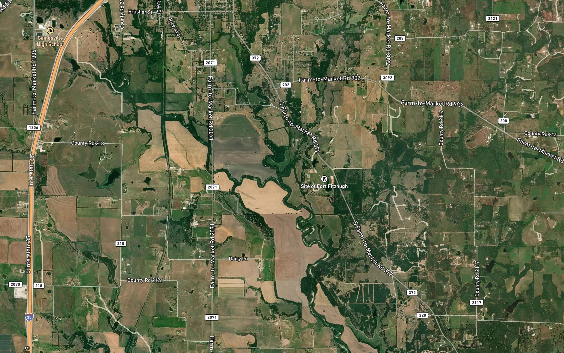 Satellite map of the Redmond Branch