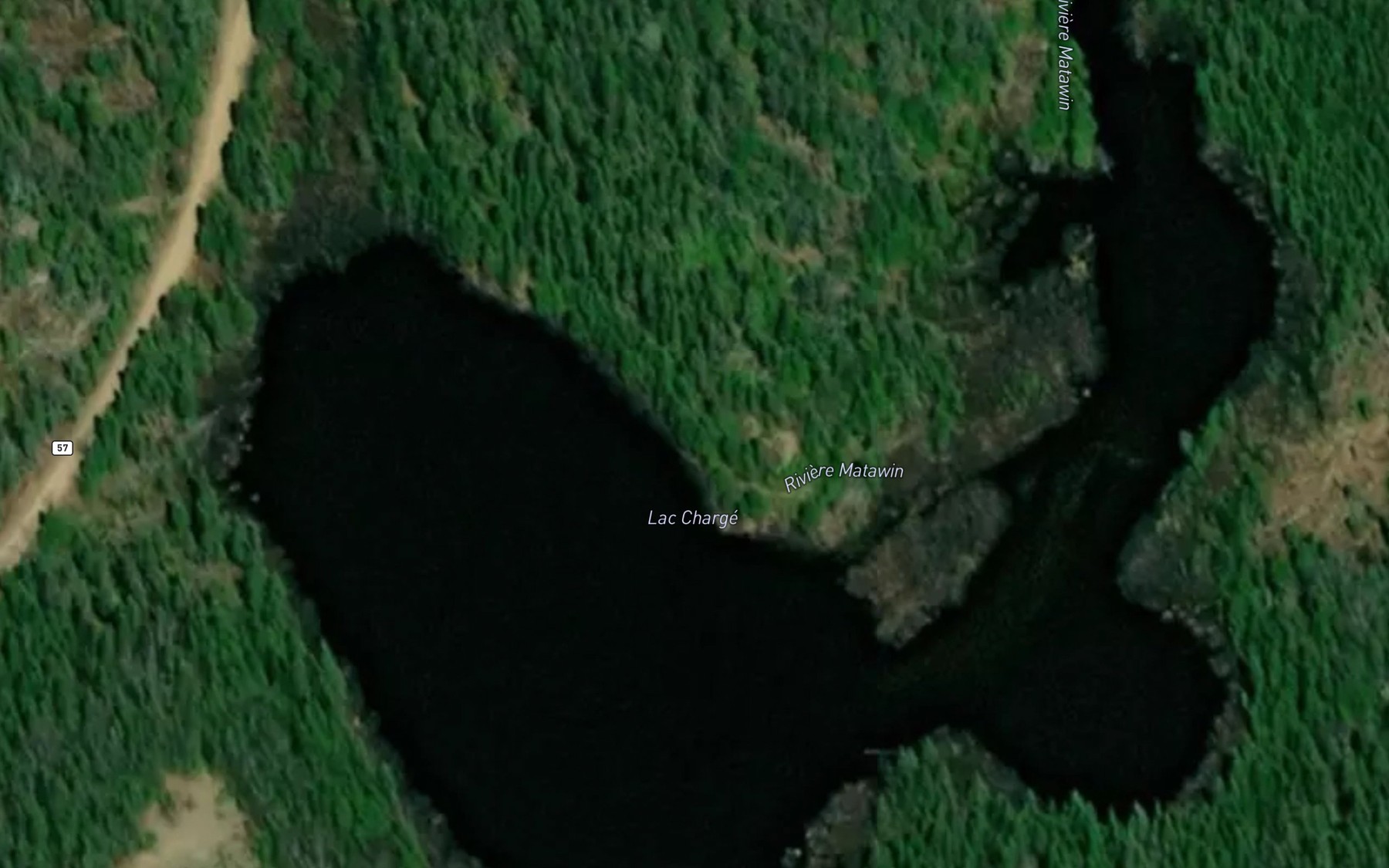 Satellite map of the Lac Charge