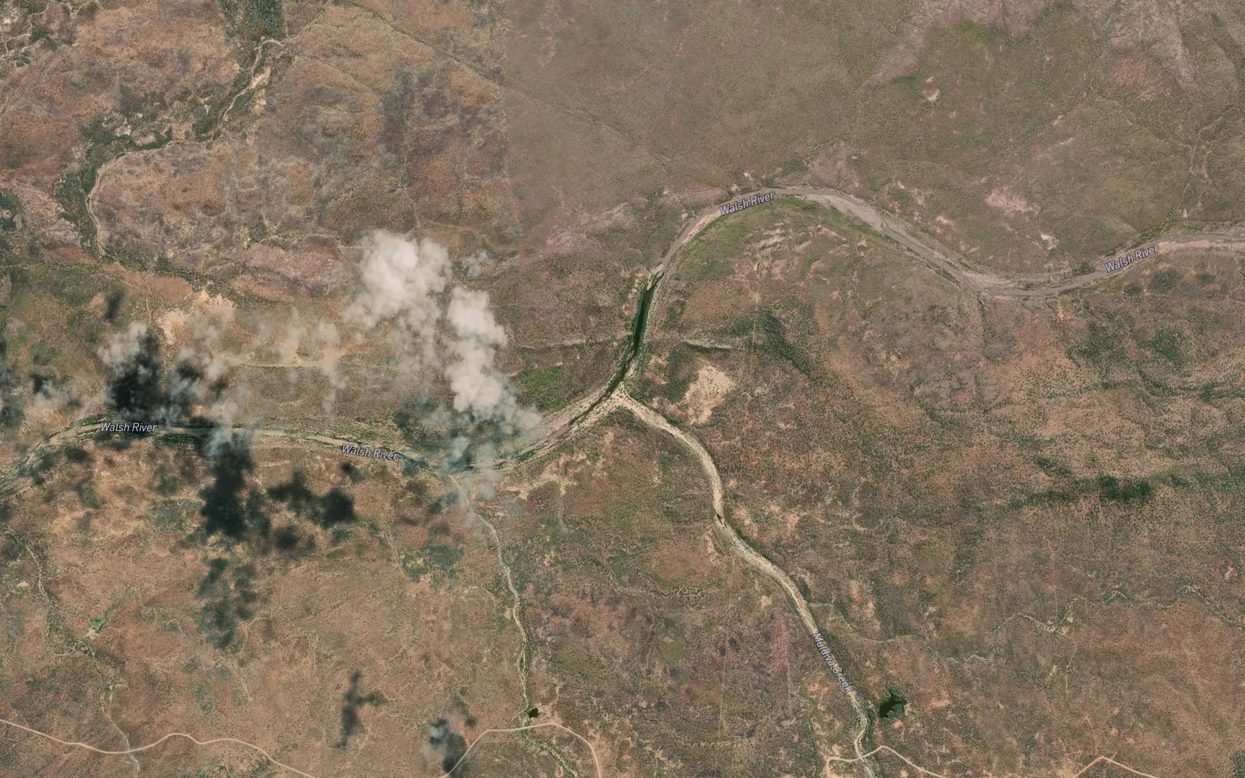 Satellite map of the Muldiva Creek