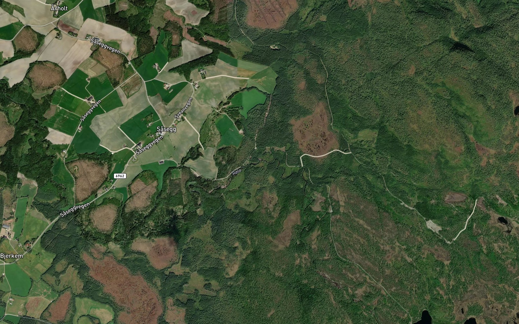 Satellite map of the Sagfossen