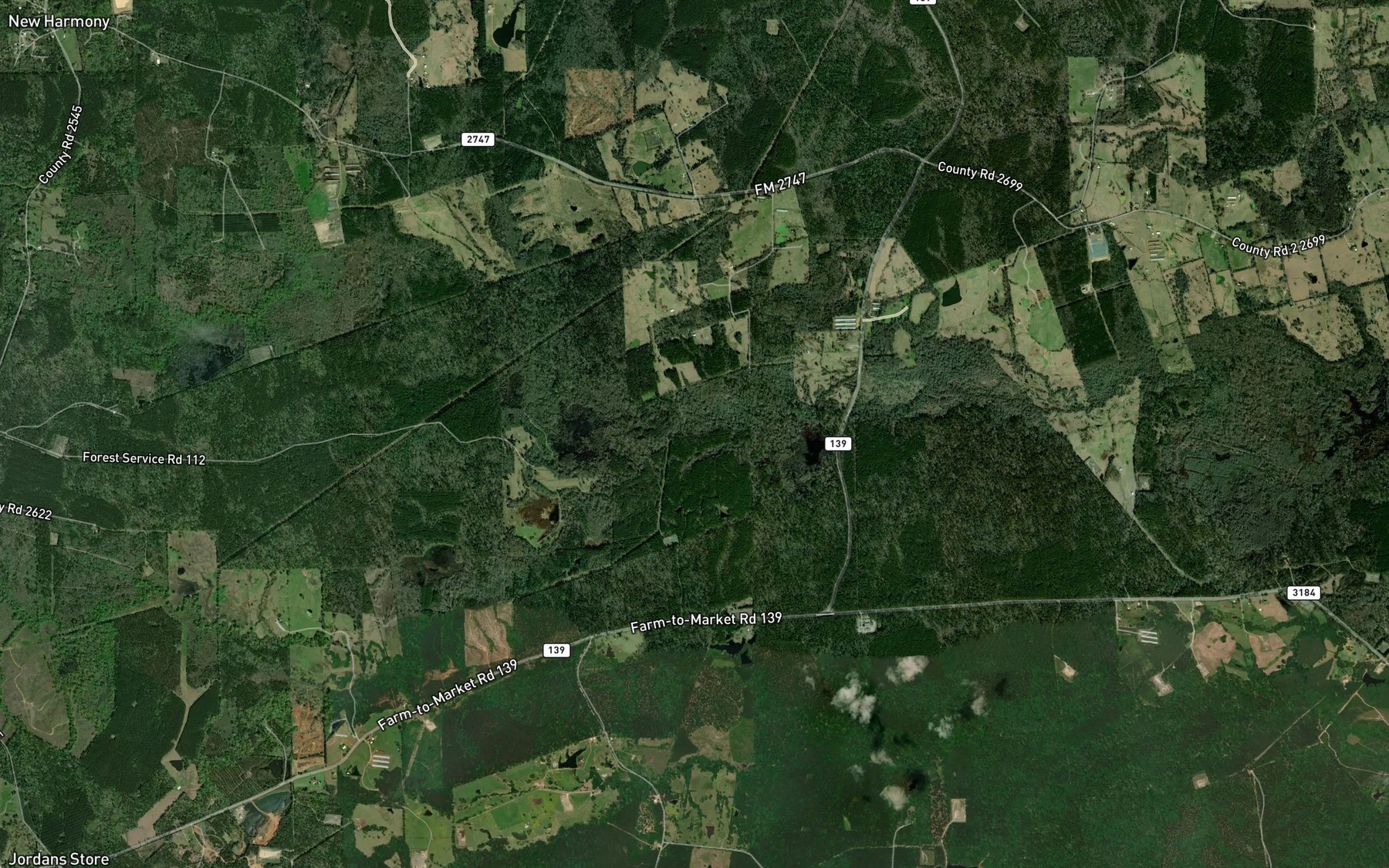 Satellite map of the Chambers Creek