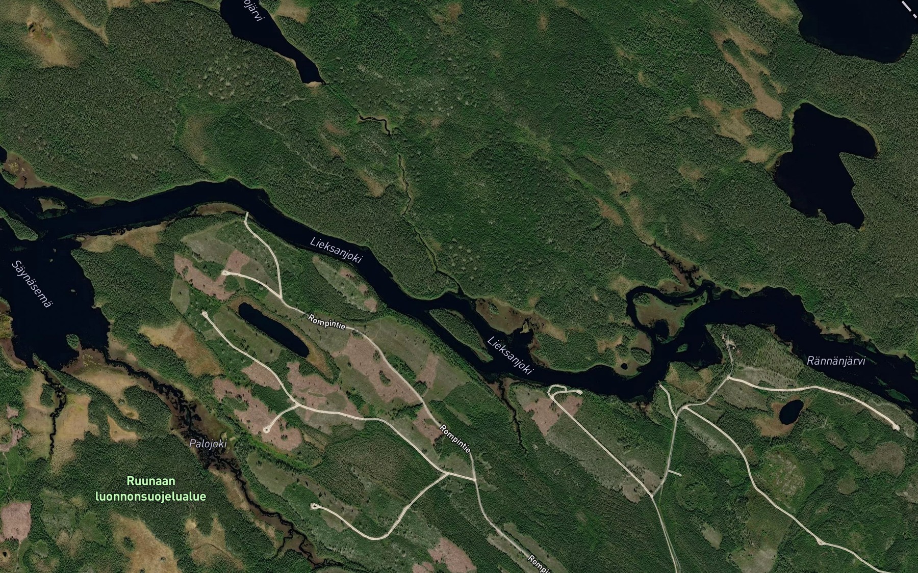 Satellite map of the Kalliopuro