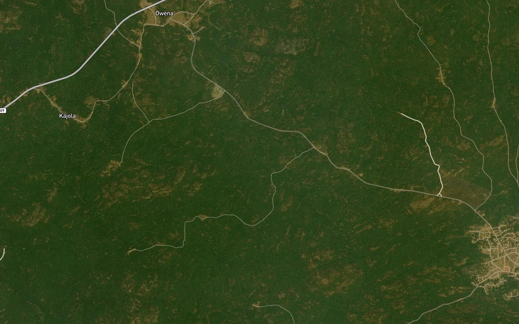 Satellite map of the River Iwori