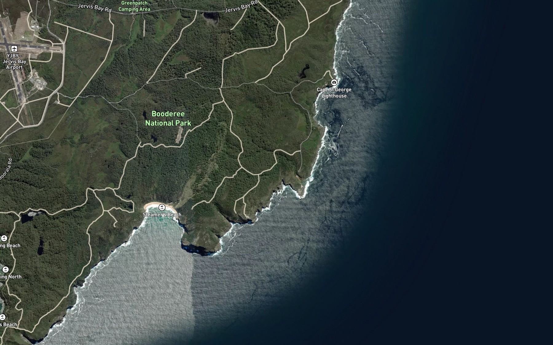 Satellite map of the Stony Creek