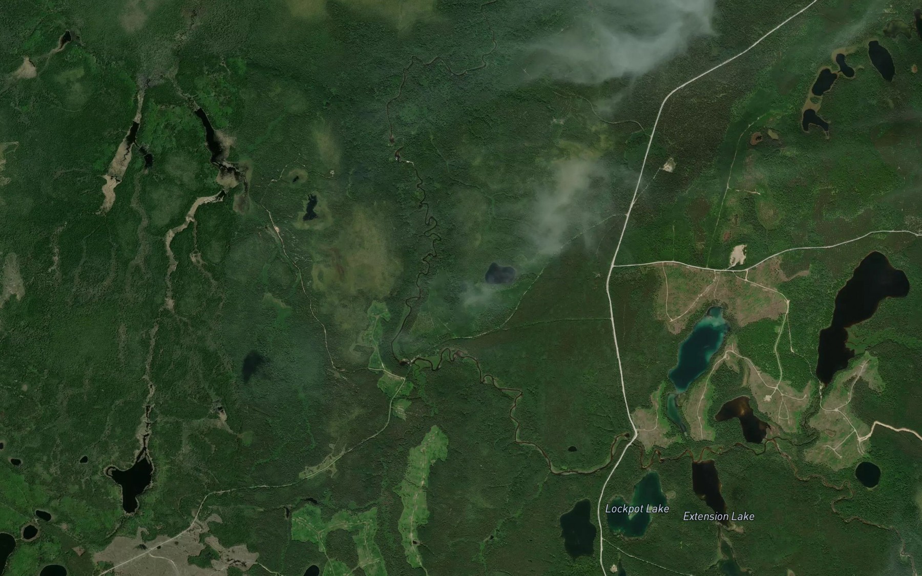 Satellite map of the Sylvia Creek