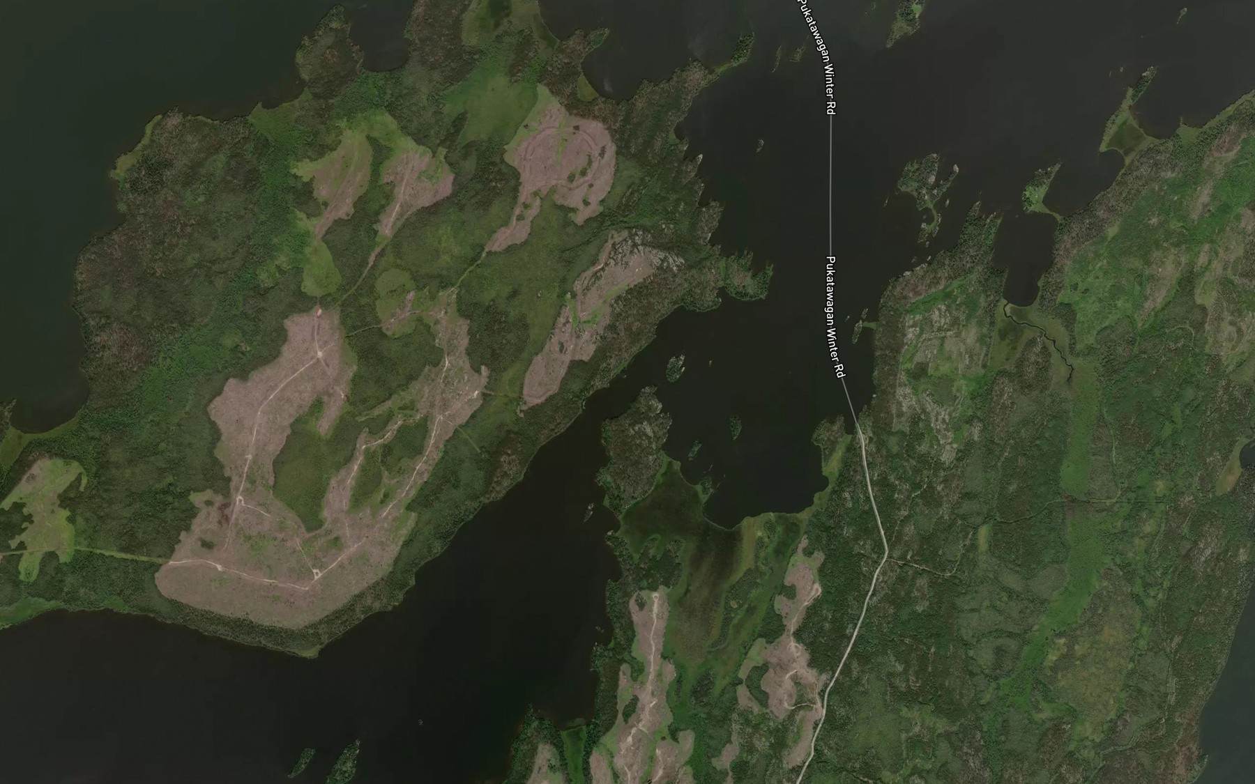Satellite map of the Russick Narrows