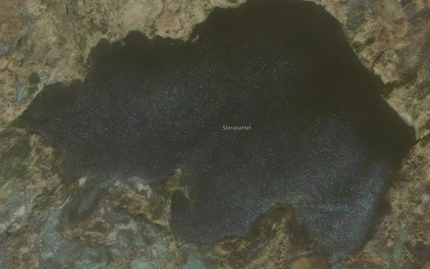 Satellite map of the Storavatnet