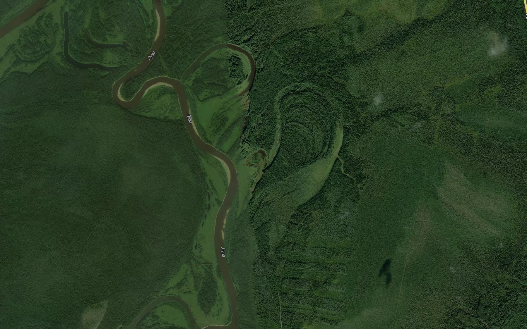 Satellite map of the Vazh"yel'