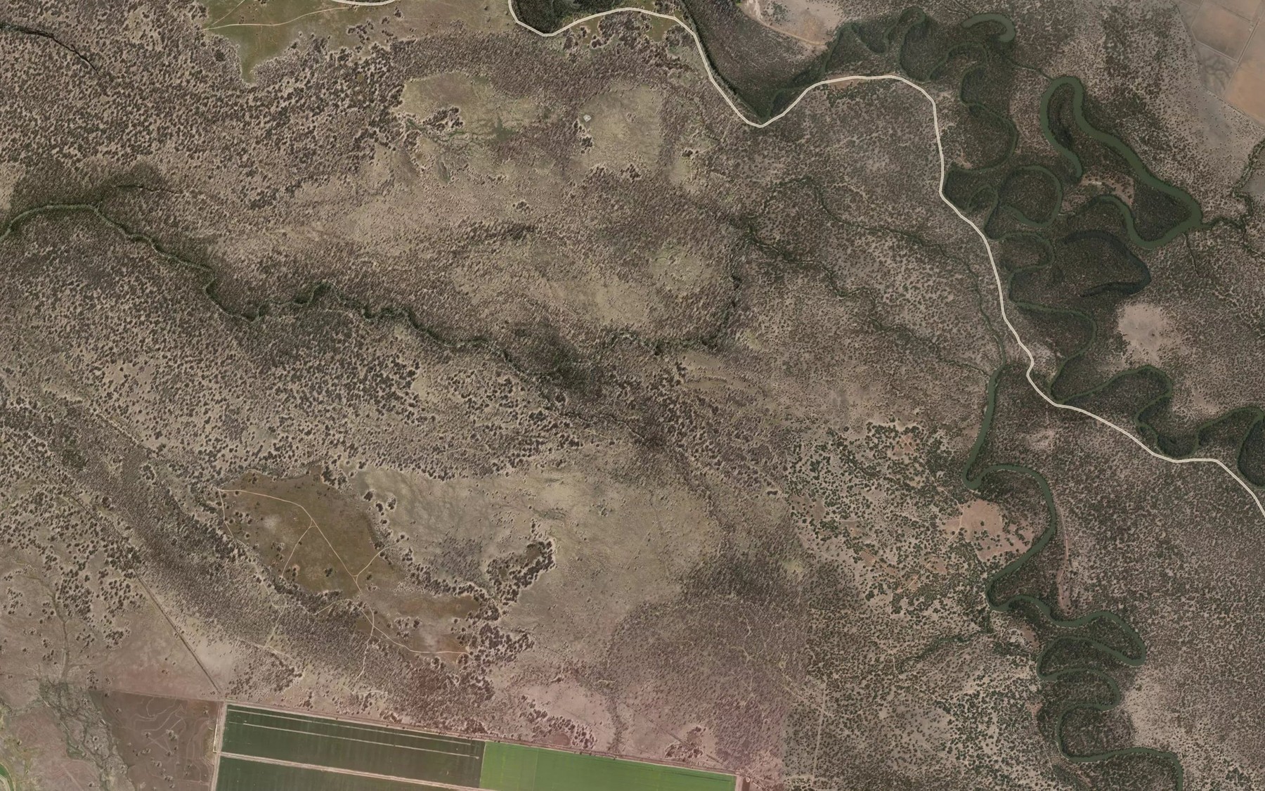 Satellite map of the Niemur Anabranch