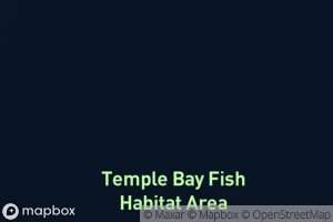 Satellite map of the Temple Bay