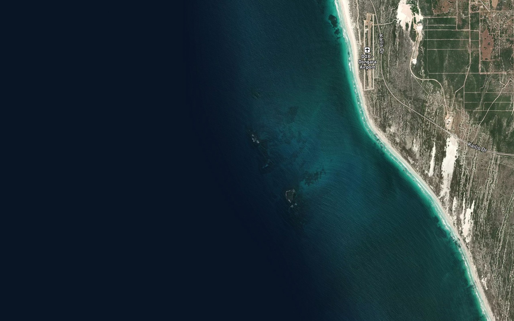 Satellite map of the Jack Reef