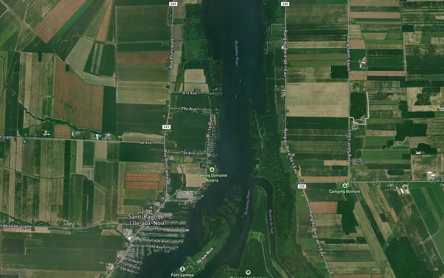 Satellite map of the Ruisseau Jackson