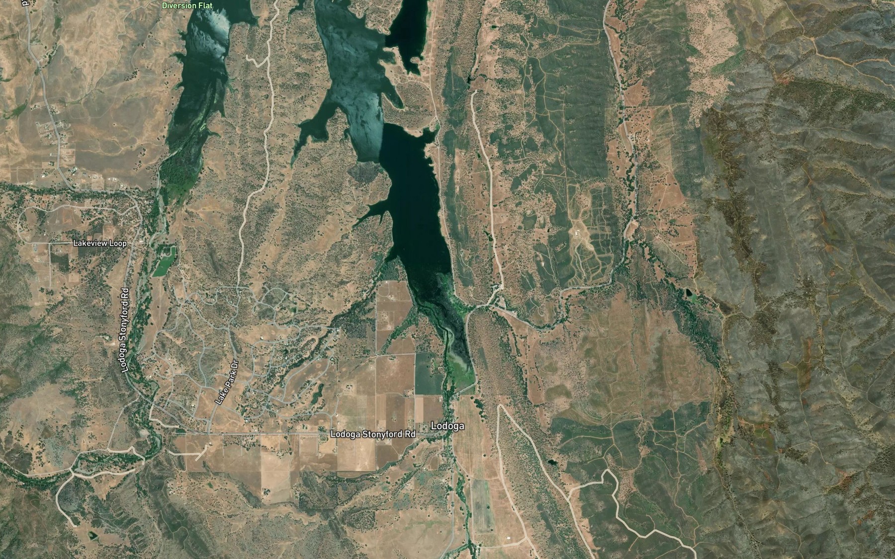 Satellite map of the Squaw Creek