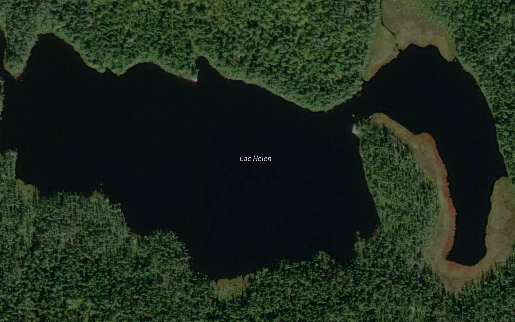 Satellite map of the Lac Helen