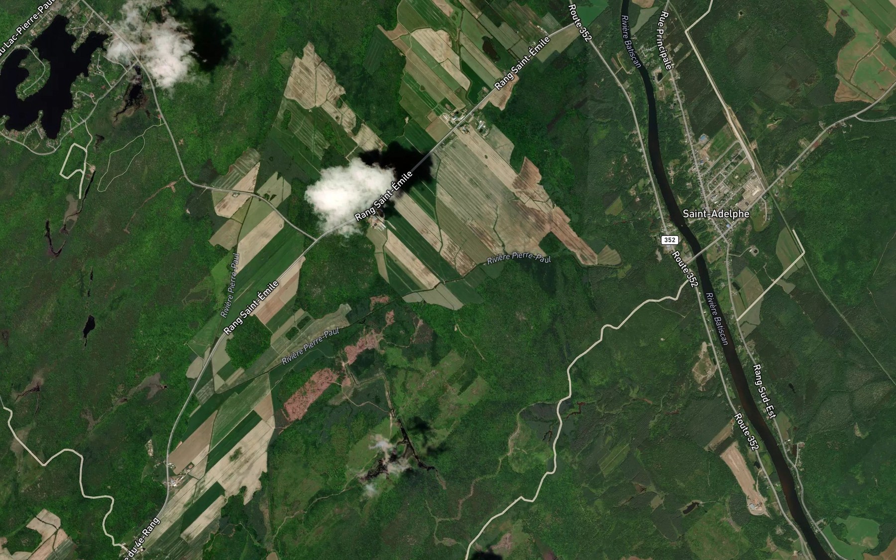Satellite map of the Branche Roberge