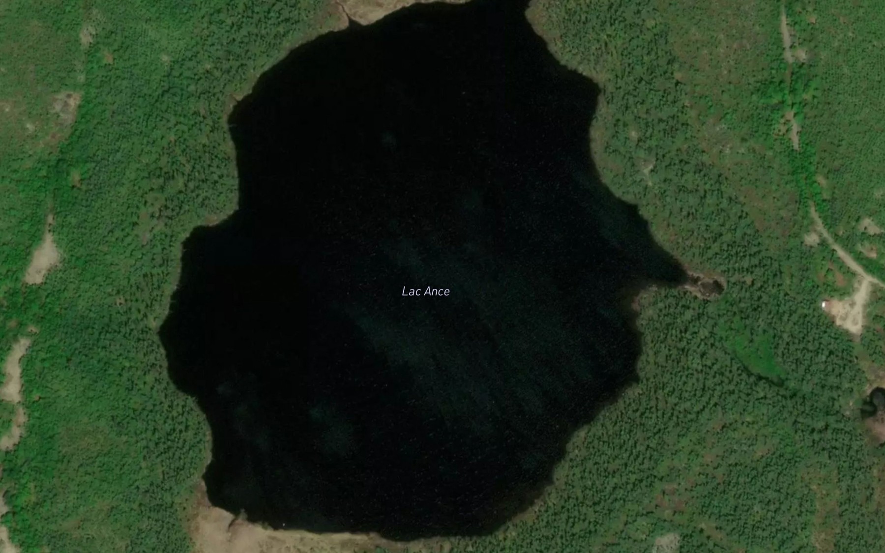 Satellite map of the Lac Ance