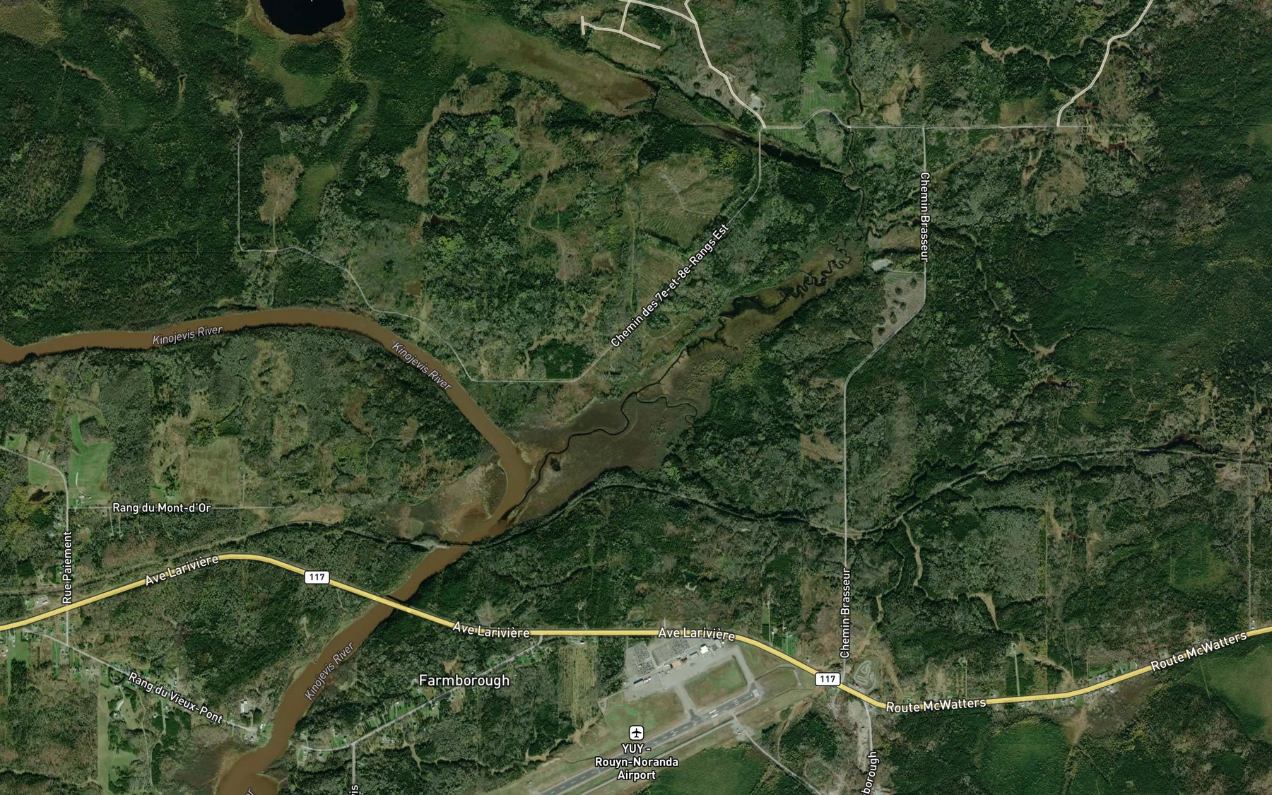 Satellite map of the Cours d'eau Stitchman