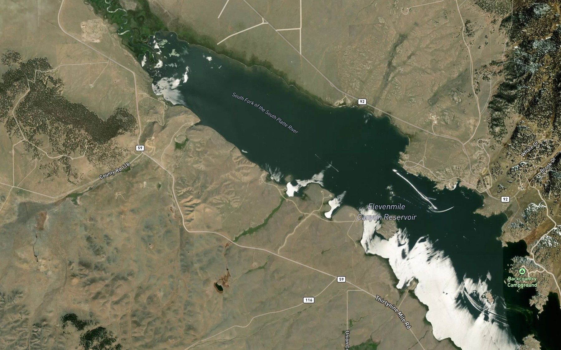 Satellite map of the Lazy Boy Campground