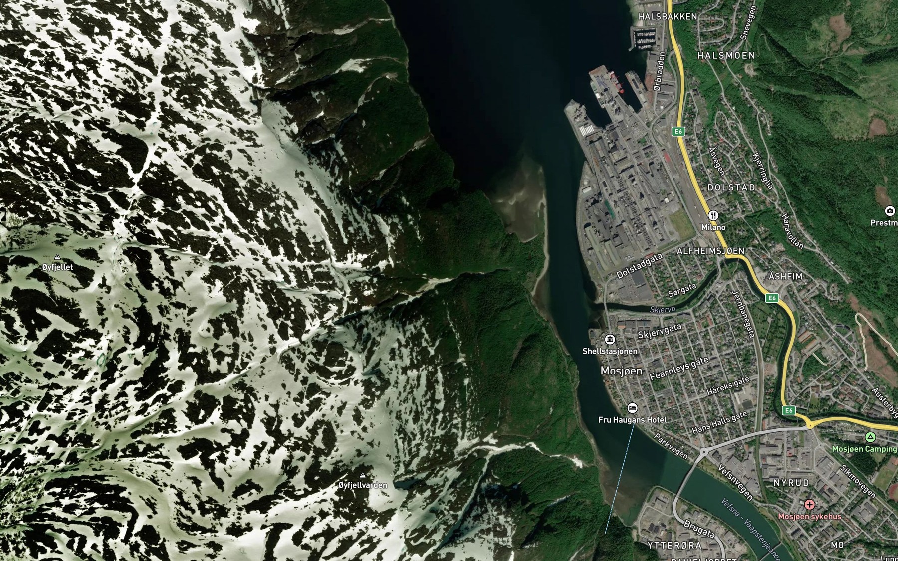 Satellite map of the Marsorbekken