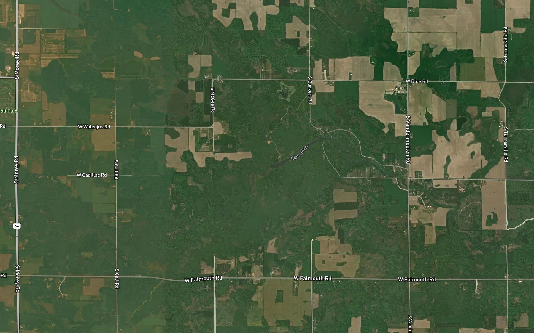 Satellite map of the Taylor Creek