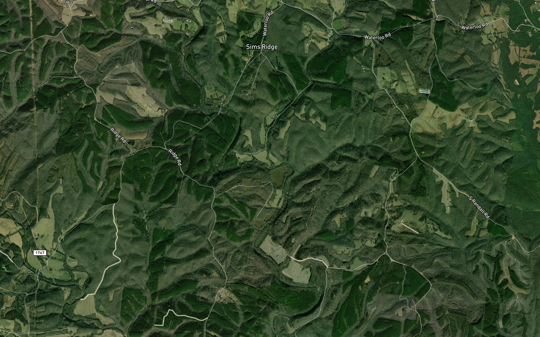 Satellite map of the Aaron Branch