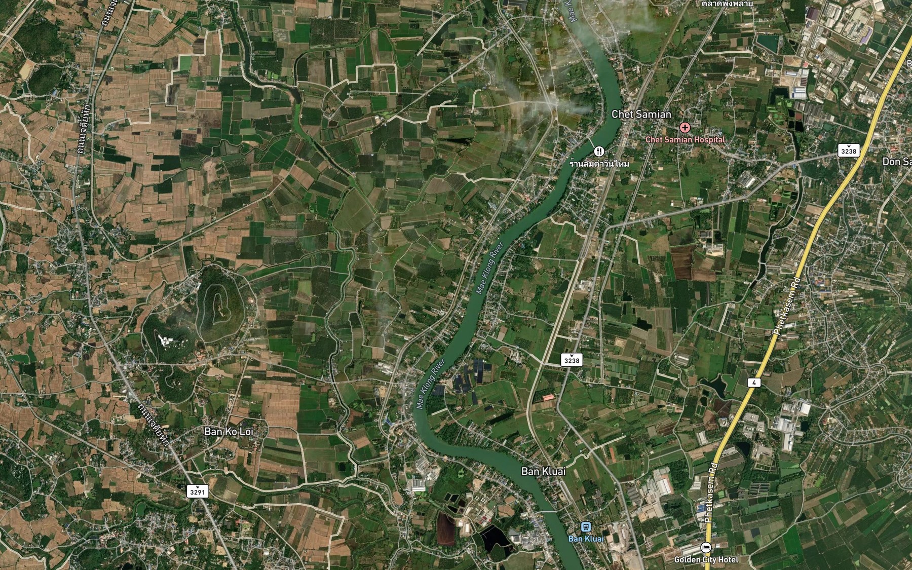 Satellite map of the Khlong Chek Hin