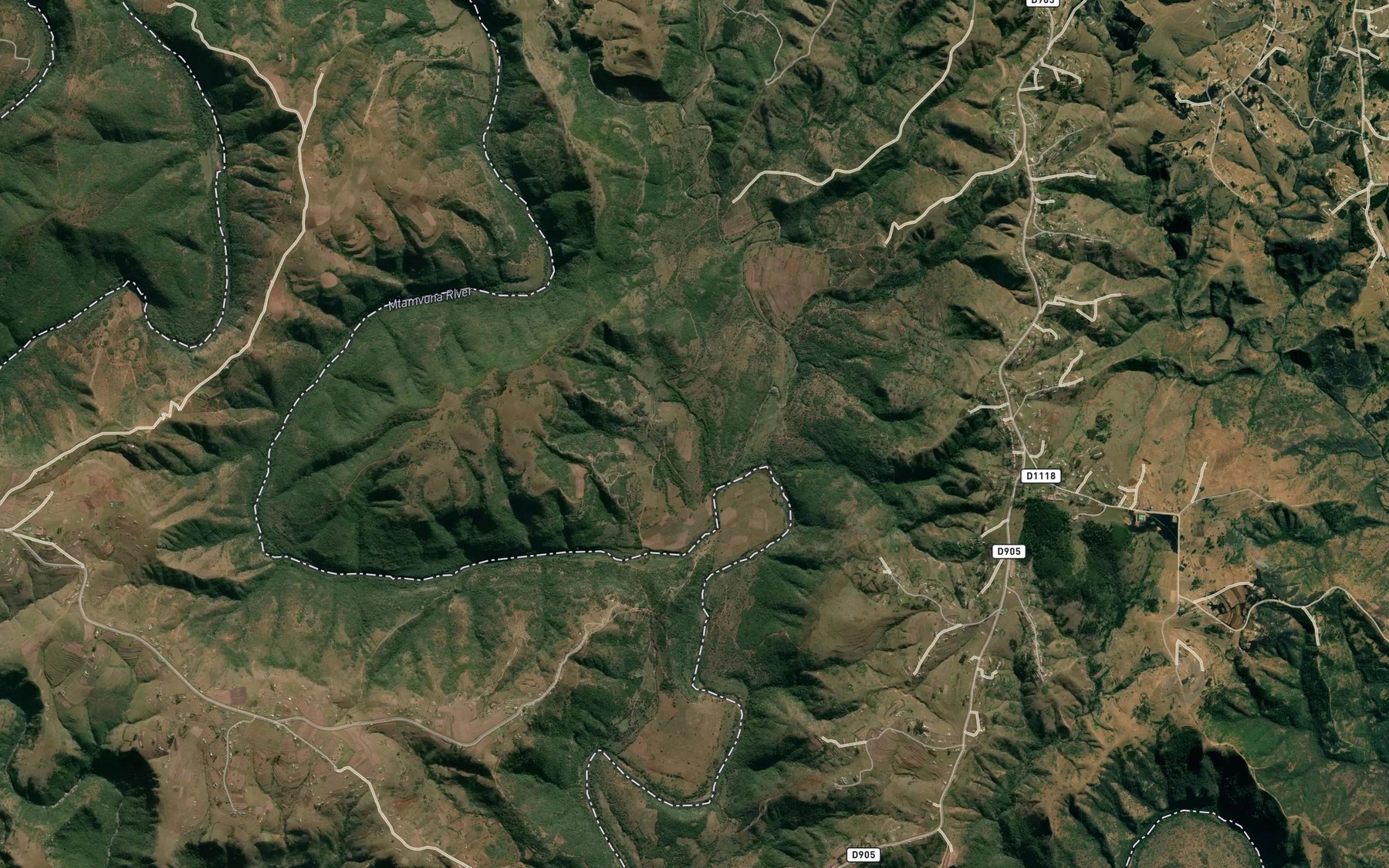 Satellite map of the Nyandeni