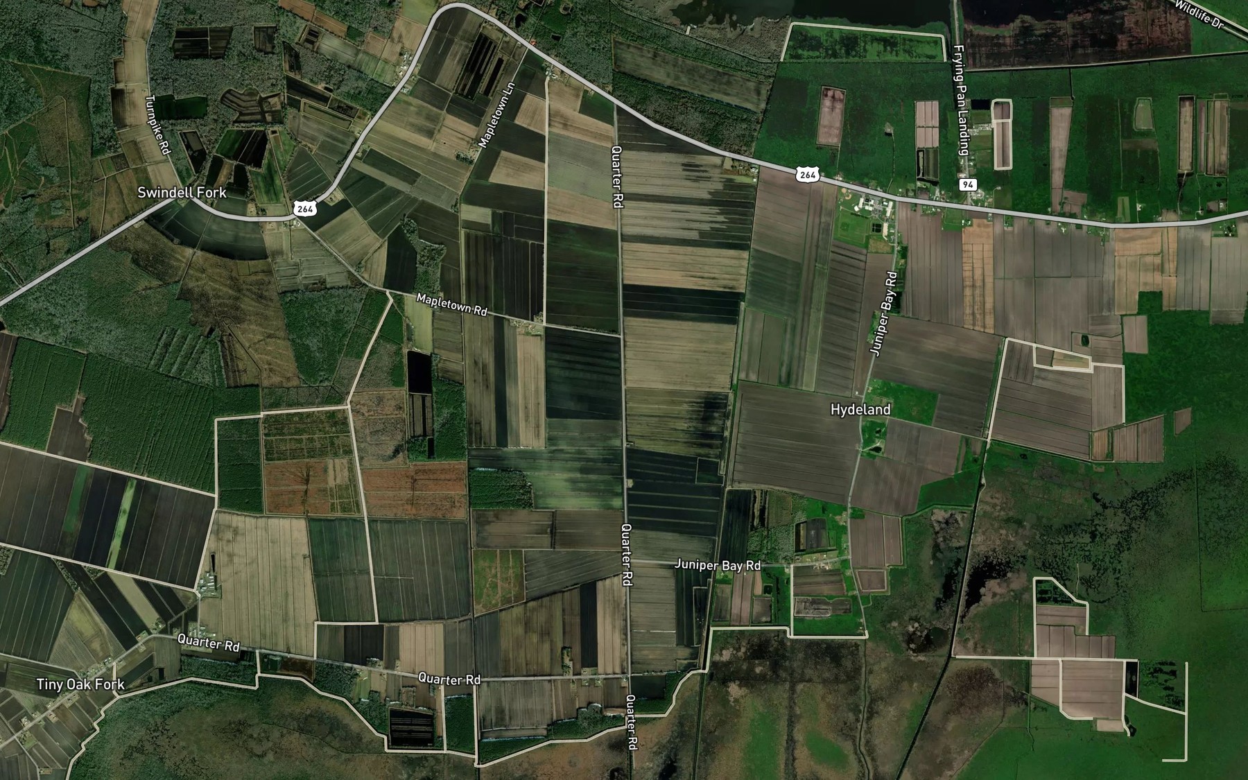 Satellite map of the Quarter Canal