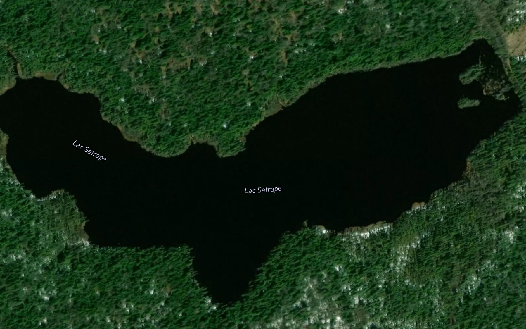 Satellite map of the Lac Satrape