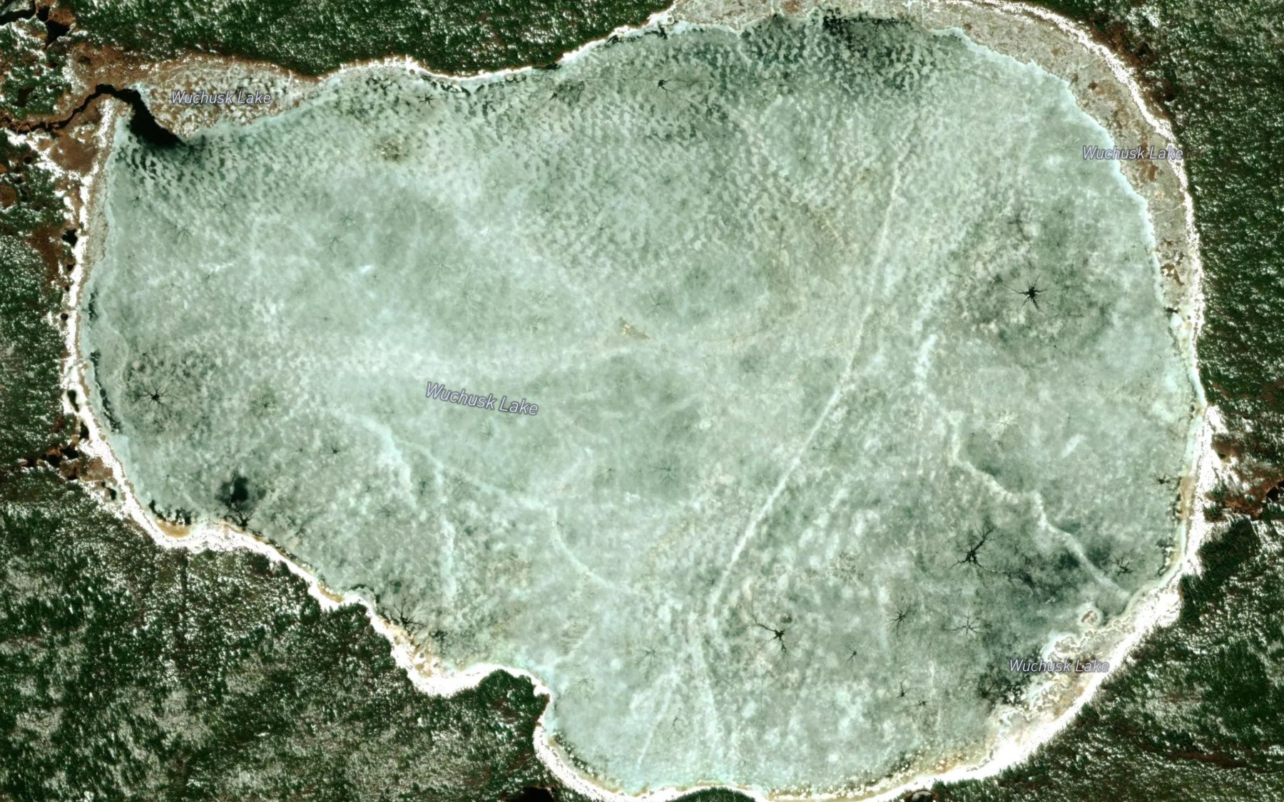 Satellite map of the Wuchusk Lake