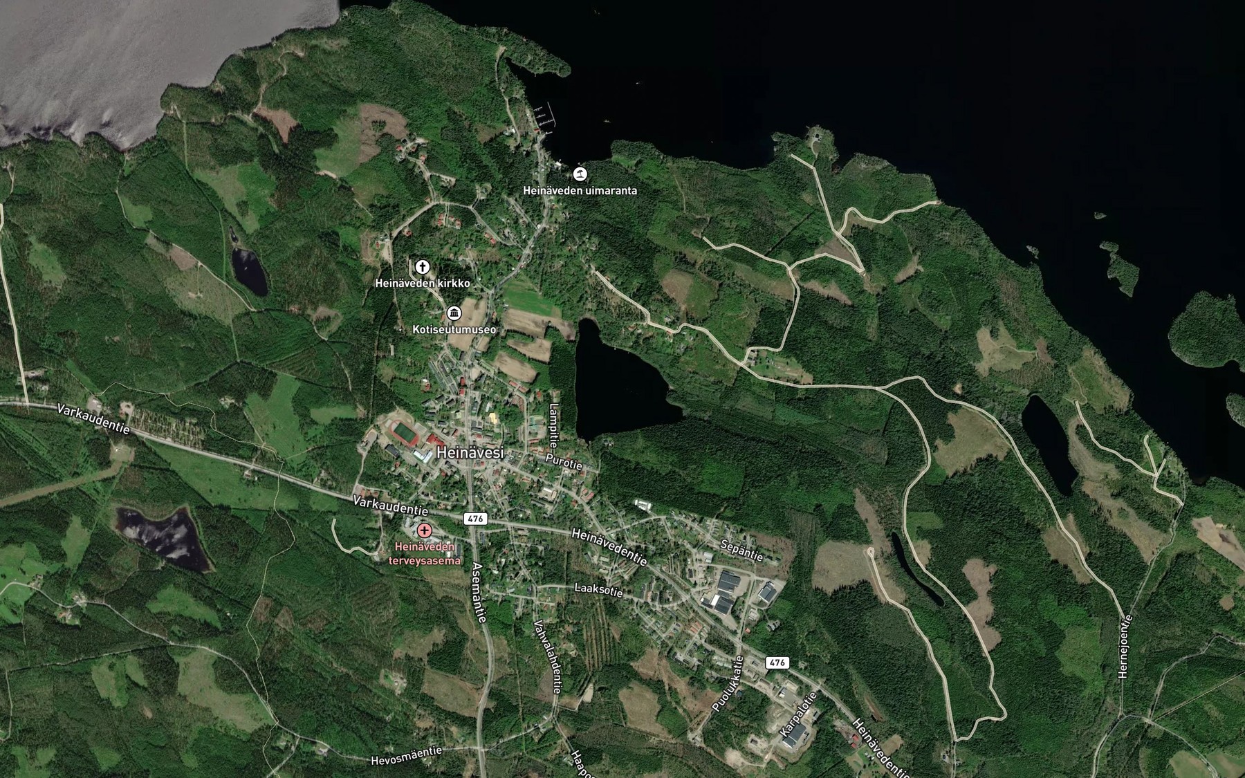 Satellite map of the Parkinlampi