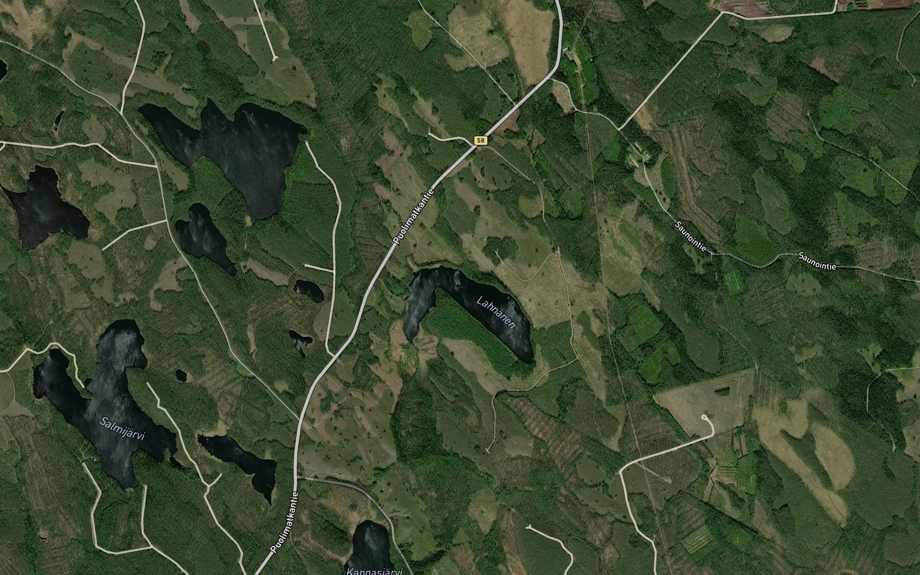 Satellite map of the Lahnanen