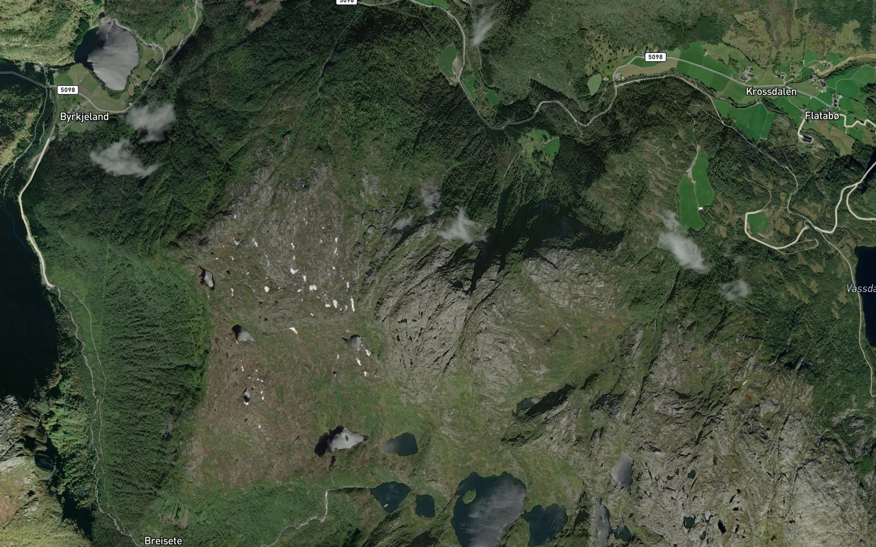 Satellite map of the Kaldabekk