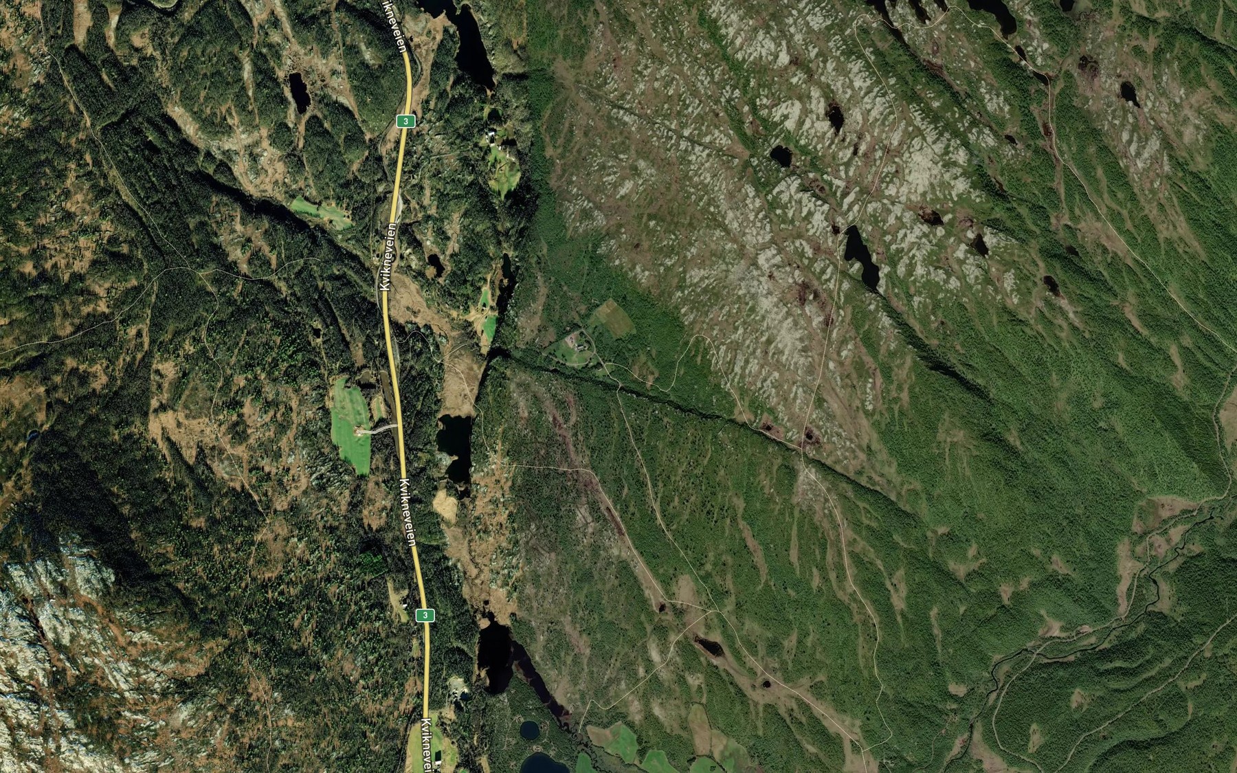 Satellite map of the Skarbekken