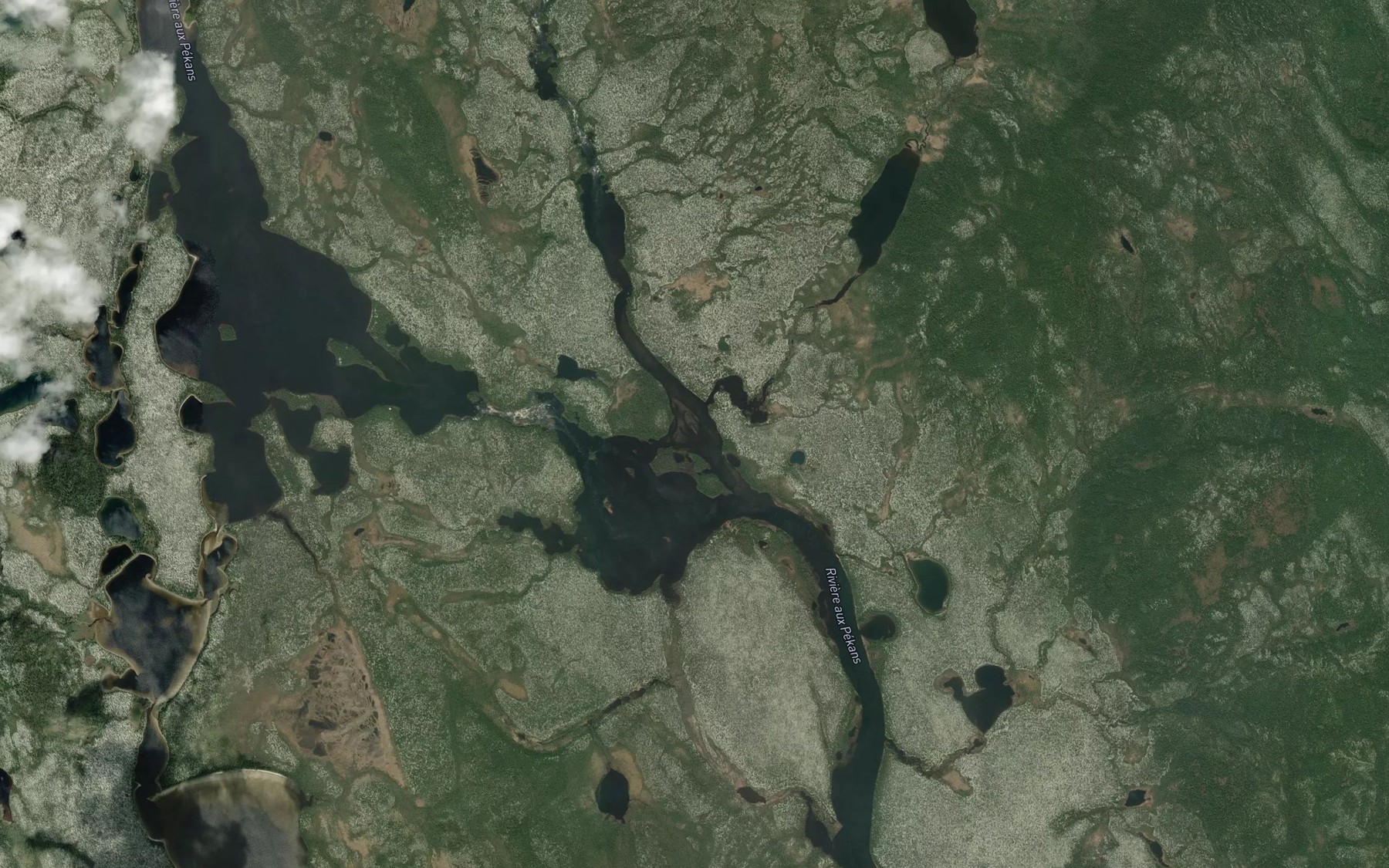 Satellite map of the Riviere Carheil