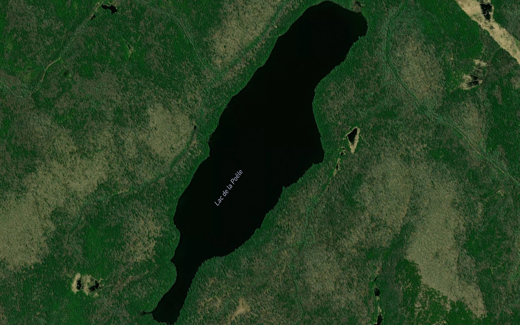 Satellite map of the Lac de la Poele