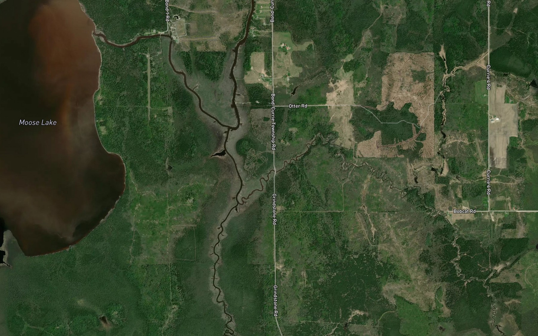 Satellite map of the Grindstone Creek