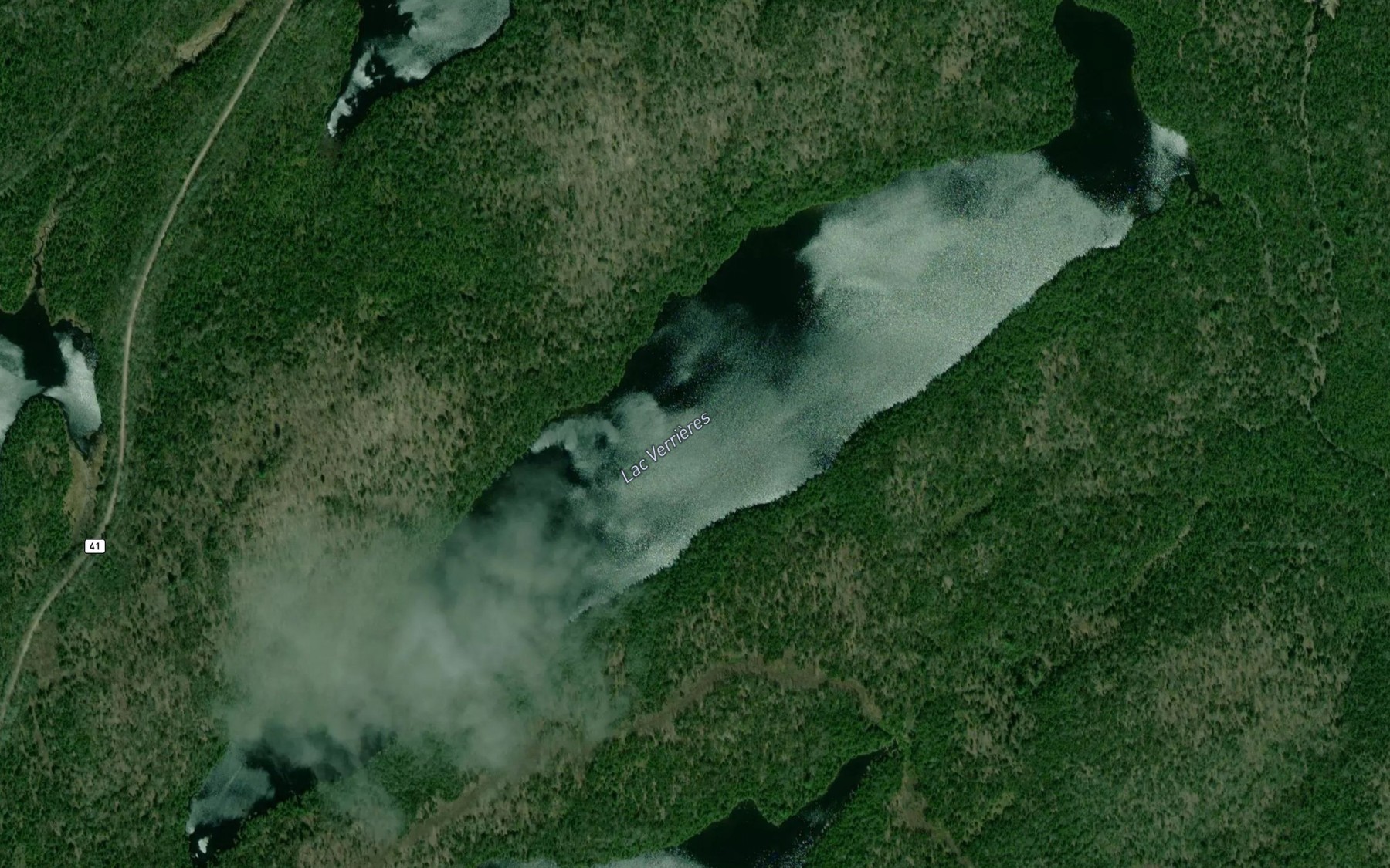 Satellite map of the Lac Verrieres