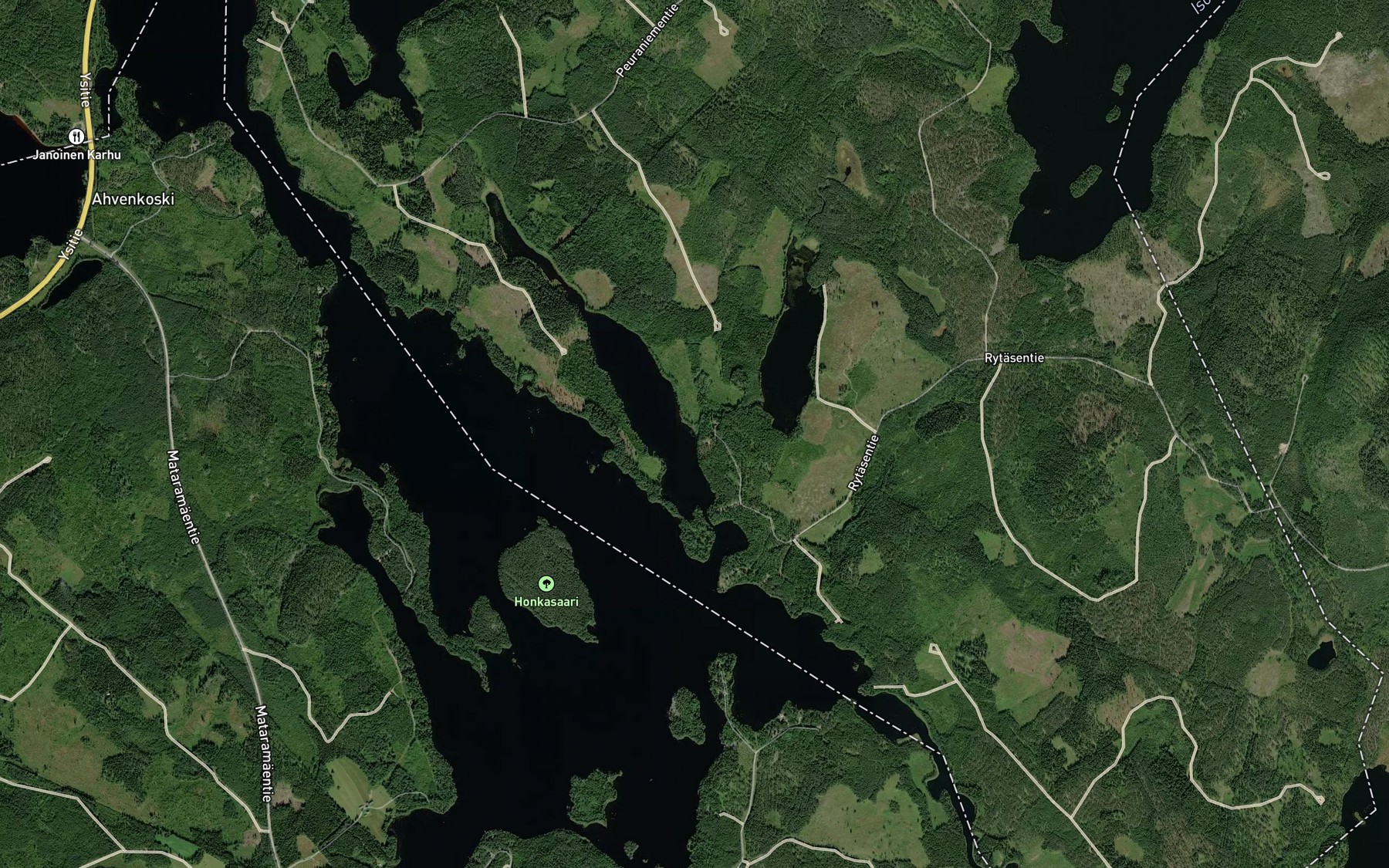 Satellite map of the Rytasenjoki