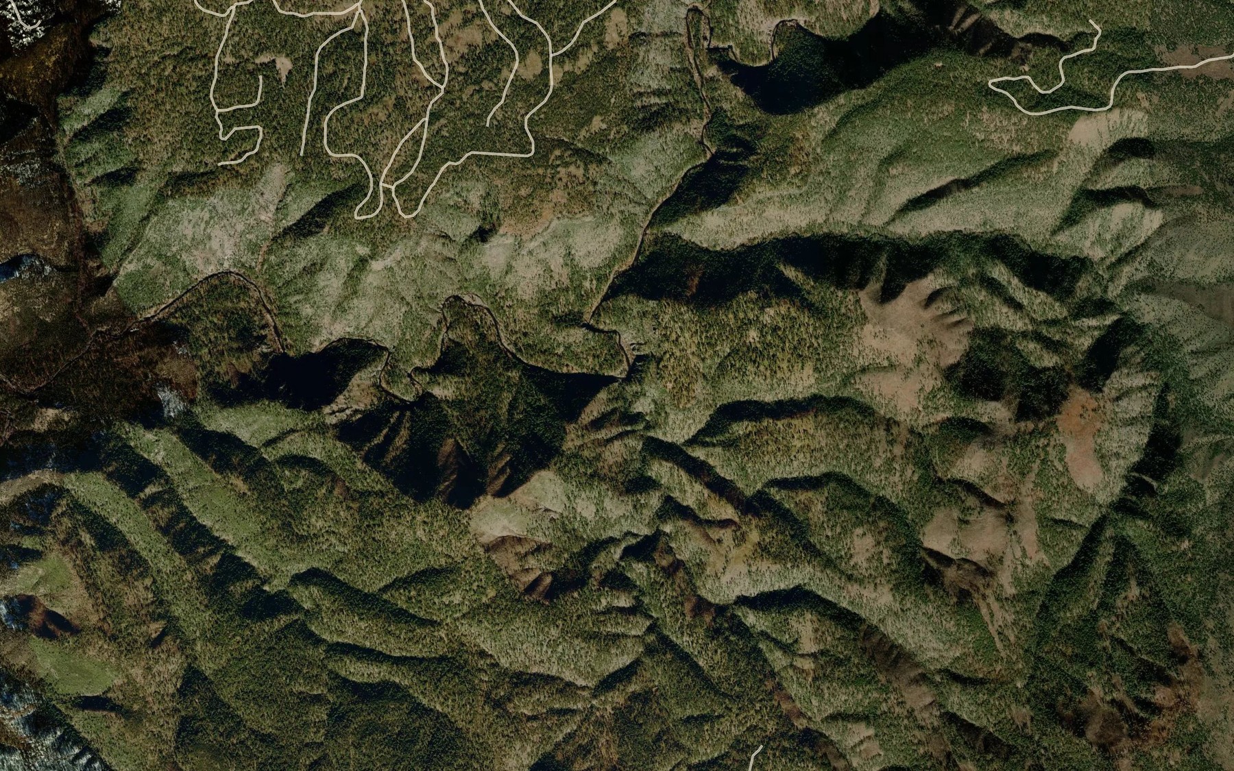 Satellite map of the Malay Creek