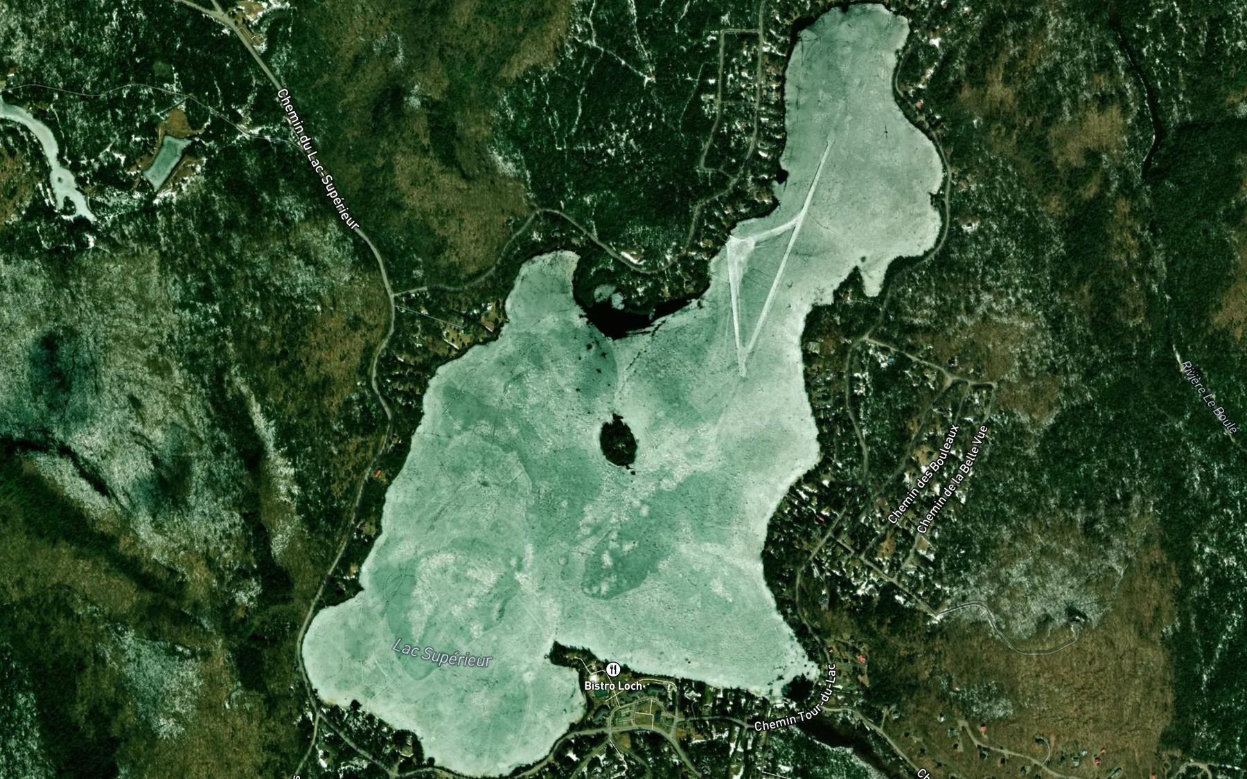 Satellite map of the Lac Superieur