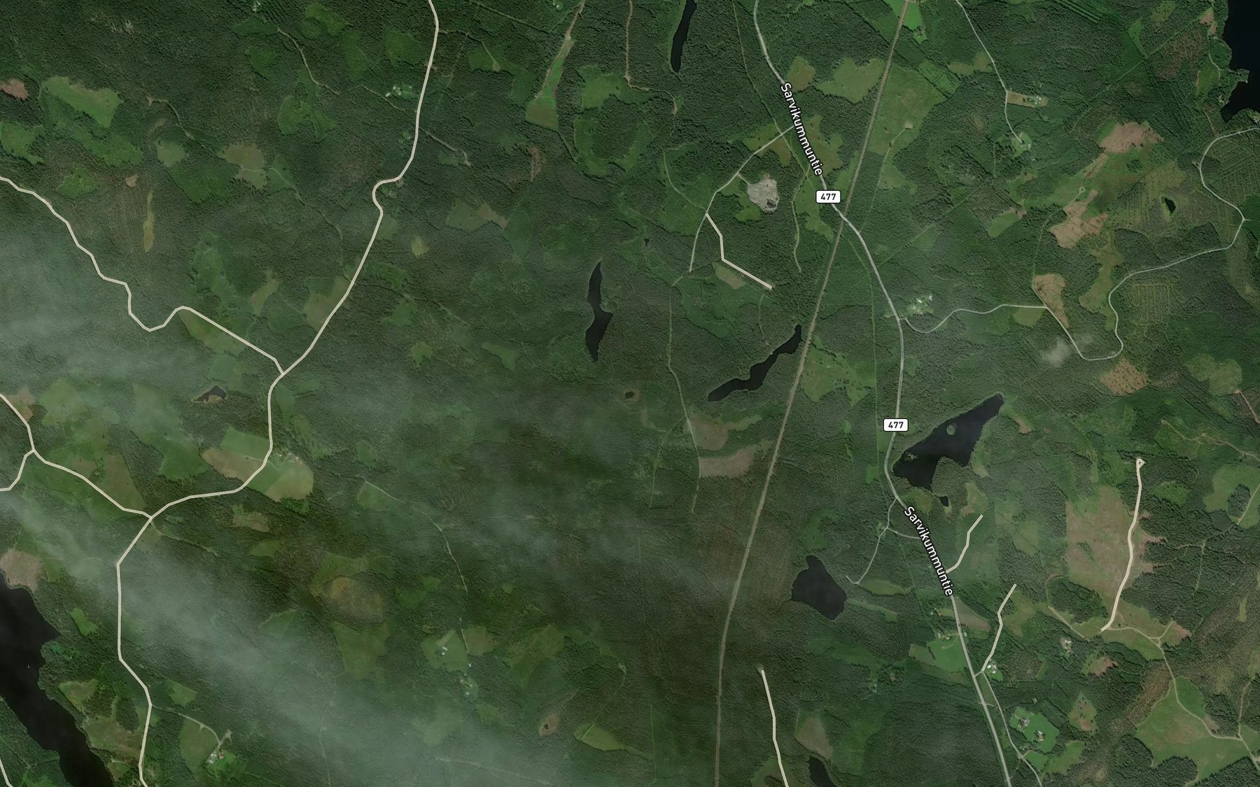 Satellite map of the Valkeinen